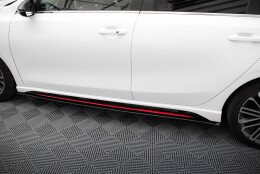 Street Pro Seitenschweller Ansatz Cup Leisten passend für Kia Ceed GT Mk3 / Proceed Mk1 rot