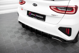 Street Pro Heckschürze Heck Ansatz Diffusor passend für Kia Ceed GT Mk3 SCHWARZ