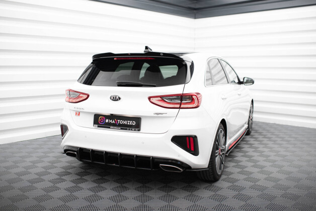 Street Pro Heck Ansatz Flaps Diffusor passend für Kia Ceed GT Mk3 rot