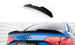 Heck Spoiler Aufsatz Abrisskante 3D für Audi A4 Limo B8 schwarz Hochglanz