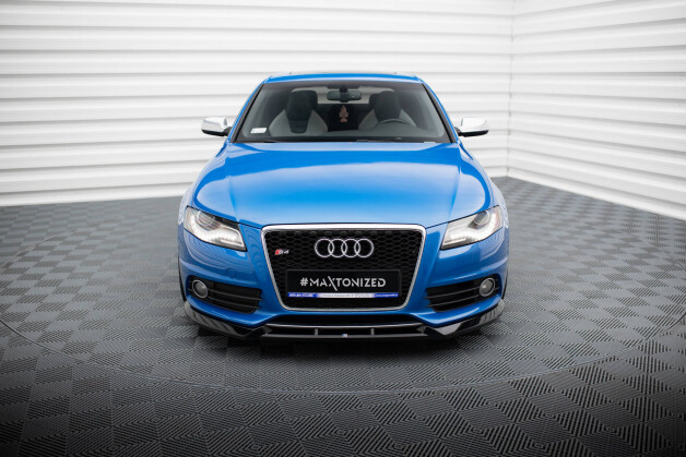 Cup Spoilerlippe Front Ansatz V.4 passend für Audi S4 / A4 S-Line B8 schwarz Hochglanz
