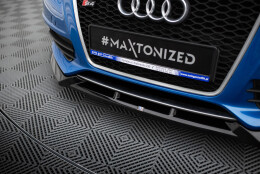 Cup Spoilerlippe Front Ansatz V.4 passend für Audi S4 / A4 S-Line B8 schwarz Hochglanz