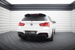 Heck Ansatz Diffusor für BMW 1er M-Paket F20 Facelift (Einseitige Doppelauspuffversion)