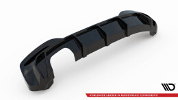 Street+ Heck Ansatz Diffusor V.3 passend für BMW 1er M-Paket F20 FL (Doppelauspuff li.) schwarz Hochglanz