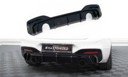 Heck Ansatz Diffusor V.3 passend für BMW M140i F20 Facelift schwarz Hochglanz
