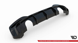 Heck Ansatz Diffusor V.3 passend für BMW M140i F20 Facelift schwarz Hochglanz