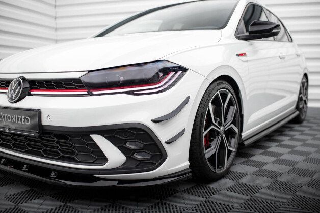 Stoßstangen Flaps Wings vorne Canards für VW Polo GTI Mk6 Facelift
