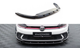 Cup Spoilerlippe Front Ansatz V.2 für VW Polo GTI Mk6 FL schwarz Hochglanz