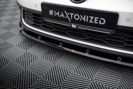 Cup Spoilerlippe Front Ansatz V.2 passend für VW Polo GTI Mk6 Facelift schwarz Hochglanz