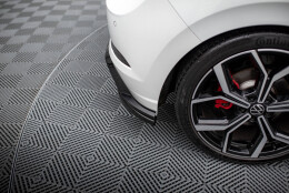 Heck Ansatz Flaps Diffusor passend für VW Polo GTI Mk6 Facelift schwarz Hochglanz