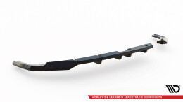 Mittlerer Cup Diffusor Heck Ansatz DTM Look passend für Hyundai Kona N-Line Mk2 schwarz Hochglanz
