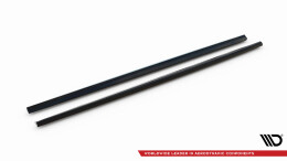 Seitenschweller Ansatz Cup Leisten passend für VW Polo GTI Mk6 Facelift schwarz Hochglanz