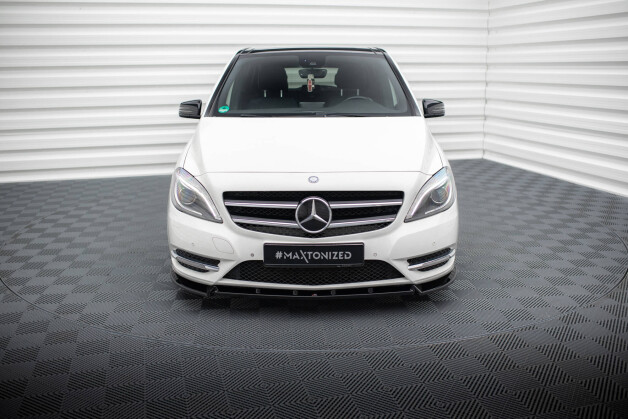 Cup Spoilerlippe Front Ansatz passend für Mercedes-Benz B W246 schwarz Hochglanz