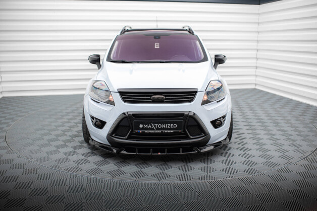 Street+ Spoilerlippe Front Ansatz passend für Ford Kuga ST Mk1 schwarz Hochglanz