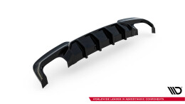 Heck Ansatz Diffusor V.2 passend für BMW 5er M-Paket F10 / F11 (Doppelauspuff li. re.) schwarz Hochglanz