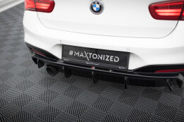 Heck Ansatz Diffusor für BMW 1er M-Paket F20 Facelift (Einzelauspuff li.) schwarz Hochglanz