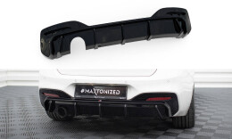 Heck Ansatz Diffusor V.3 passend für BMW 1er M-Paket F20 Facelift (Einzelauspuff li.) schwarz Hochglanz