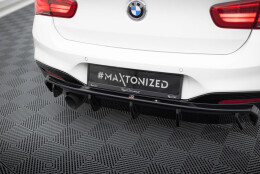 Heck Ansatz Diffusor V.3 passend für BMW 1er M-Paket F20 Facelift (Einzelauspuff li.) schwarz Hochglanz