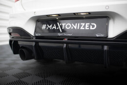 Heck Ansatz Diffusor V.3 passend für BMW 1er M-Paket F20 Facelift (Einzelauspuff li.) schwarz Hochglanz