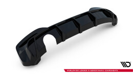 Heck Ansatz Diffusor V.3 passend für BMW 1er M-Paket F20 Facelift (Einzelauspuff li.) schwarz Hochglanz