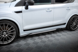 Seitenschweller Ansatz Cup Leisten passend für Ford Kuga ST Mk1 schwarz Hochglanz