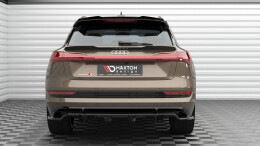 Unterer Heck Spoiler Aufsatz Abrisskante passend für Audi e-tron schwarz Hochglanz
