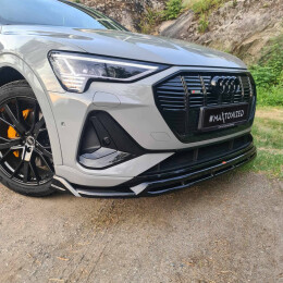 Cup Spoilerlippe Front Ansatz passend für Audi e-Tron S-Line schwarz Hochglanz