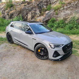 Cup Spoilerlippe Front Ansatz passend für Audi e-Tron S-Line schwarz Hochglanz