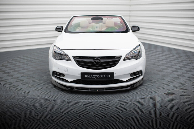 Cup Spoilerlippe Front Ansatz passend für Opel Cascada schwarz Hochglanz