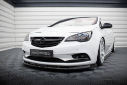 Cup Spoilerlippe Front Ansatz passend für Opel Cascada schwarz Hochglanz