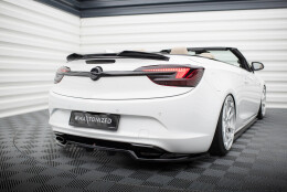 Mittlerer Cup Diffusor Heck Ansatz DTM Look passend für Opel Cascada schwarz Hochglanz