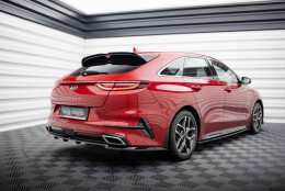 Mittlerer Cup Diffusor Heck Ansatz DTM Look passend für Kia ProCeed GT-Line Mk1 schwarz Hochglanz