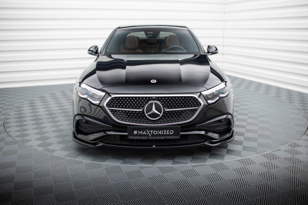 Cup Spoilerlippe Front Ansatz V.1 für Mercedes E AMG-Line W214 schwarz Hochglanz