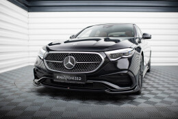Street+ Spoilerlippe Front Ansatz V.1 passend für Mercedes E AMG-Line W214 schwarz Hochglanz