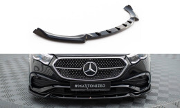 Cup Spoilerlippe Front Ansatz V.2 für Mercedes-Benz E AMG-Line W214 schwarz Hochglanz