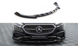 Cup Spoilerlippe Front Ansatz V.2 für Mercedes E AMG-Line W214 schwarz Hochglanz