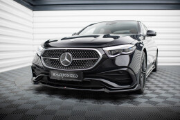 Cup Spoilerlippe Front Ansatz V.2 für Mercedes E AMG-Line W214 schwarz Hochglanz