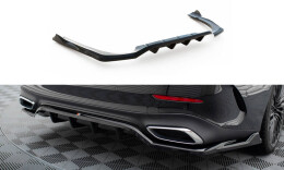 Mittlerer Cup Diffusor Heck Ansatz DTM Look passend für Mercedes-Benz E AMG-Line W214 schwarz Hochglanz