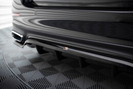 Mittlerer Cup Diffusor Heck Ansatz DTM Look passend für Mercedes-Benz E AMG-Line W214 schwarz Hochglanz