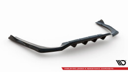 Mittlerer Cup Diffusor Heck Ansatz DTM Look passend für Mercedes-Benz E AMG-Line W214 schwarz Hochglanz