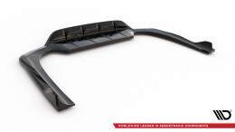 Mittlerer Cup Diffusor Heck Ansatz DTM Look passend für Mercedes-Benz E AMG-Line W214 schwarz Hochglanz