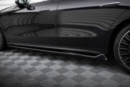 Seitenschweller Ansatz Cup Leisten passend für Mercedes-Benz E AMG-Line W214 schwarz Hochglanz