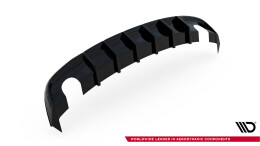 Heck Ansatz Diffusor passend für Audi A5 S-Line Coupe / Sportback 8T Facelift (Einzelauspuff li. re.) schwarz Hochglanz