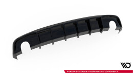 Heck Ansatz Diffusor passend für Audi A5 S-Line Coupe / Sportback 8T Facelift (Einzelauspuff li. re.) schwarz Hochglanz