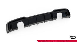 Heck Ansatz Diffusor passend für Audi A3 S-Line Sportback 8V Facelift (Einzelauspuff li. re.) schwarz Hochglanz