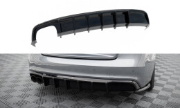 Heck Ansatz Diffusor für Audi A5 S-Line Coupe 8T Facelift (Doppelauspuff li.) schwarz Hochglanz