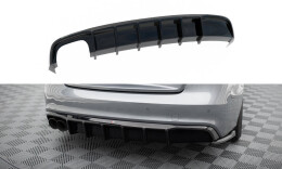 Heck Ansatz Diffusor passend für Audi A5 S-Line Coupe / Sportback 8T Facelift (Doppelauspuff li.) schwarz Hochglanz