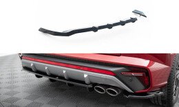 Mittlerer Cup Diffusor Heck Ansatz DTM Look passend für Hyundai Tucson N-Line Mk4 schwarz Hochglanz