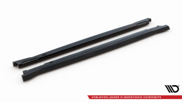 Seitenschweller Ansatz Cup Leisten für Hyundai Tucson N-Line Mk4 schwarz Hochglanz