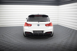 Heck Ansatz Diffusor für BMW 1er M-Paket / M140i F20 Facelift (Doppelauspuff li. re.) schwarz Hochglanz